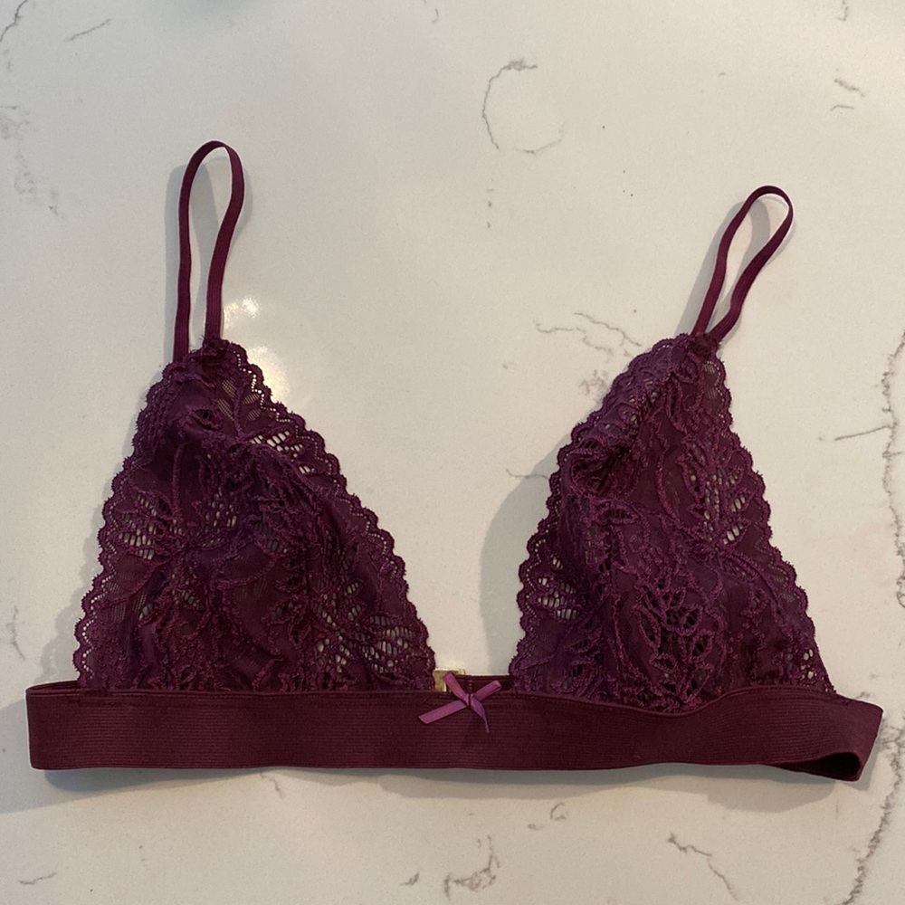 For Love and Lemons Skivvies Triangle Bra XS/S NWT